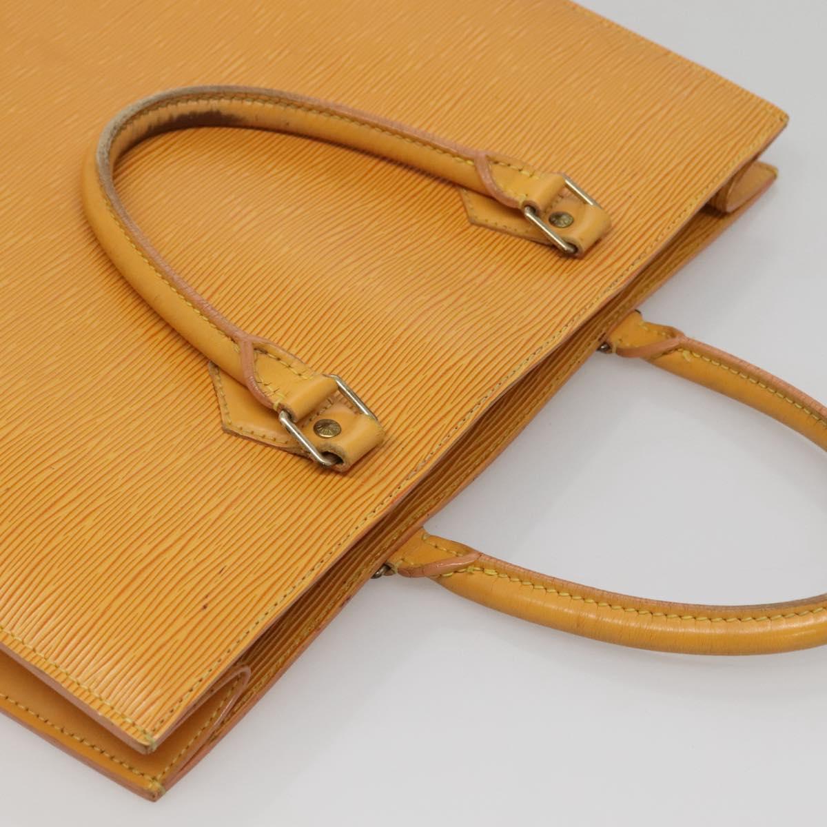 LOUIS VUITTON Epi Sac Plat Hand Bag Yellow M52079 LV Auth 121570
