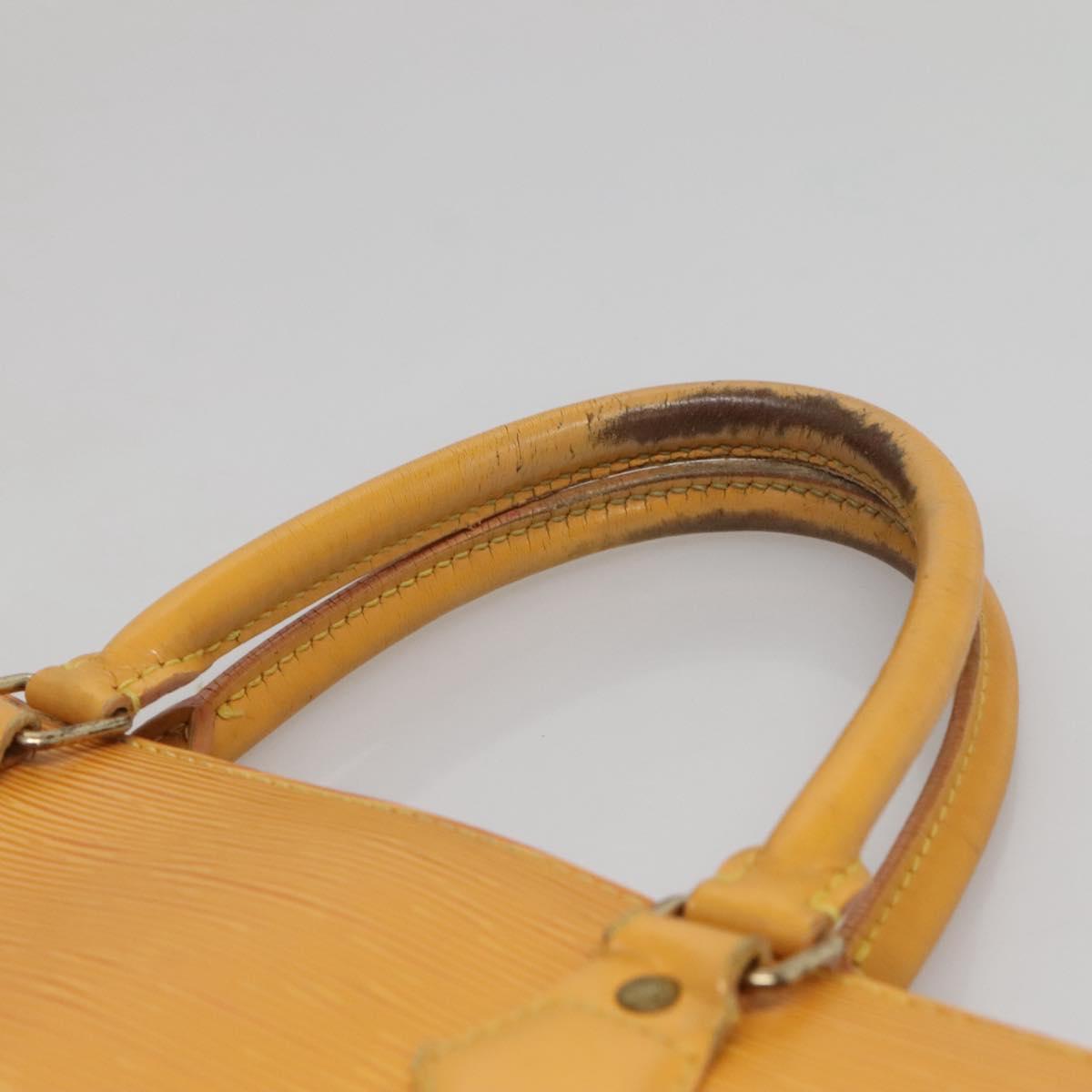 LOUIS VUITTON Epi Sac Plat Hand Bag Yellow M52079 LV Auth 121570