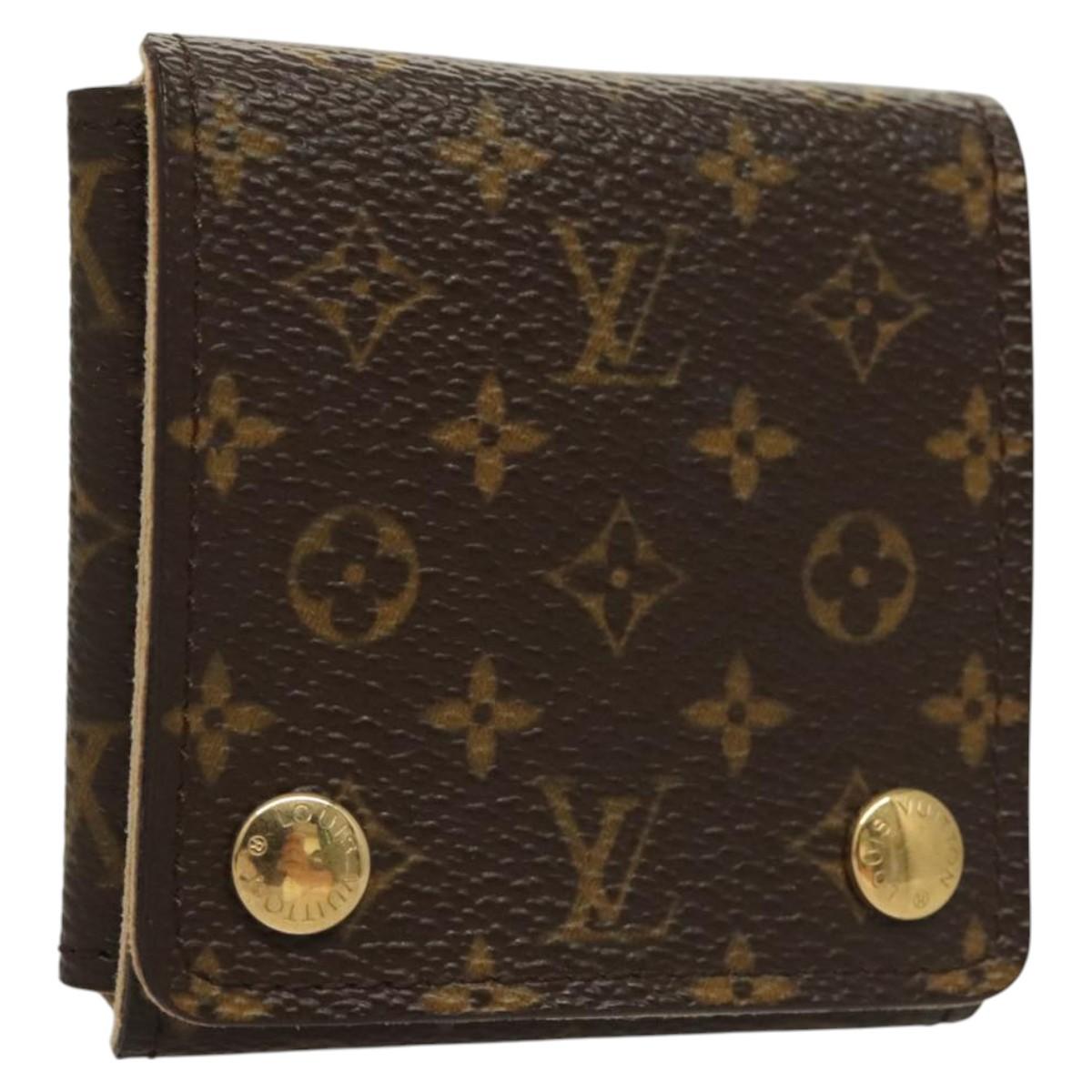 LOUIS VUITTON Monogram Jewelry Case Jewelry Box LV Auth 121589