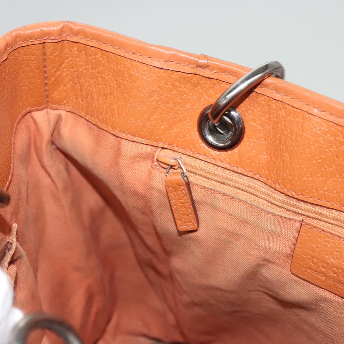 GUCCI GG Canvas Tote Bag Beige Silver 120840 Auth 121608