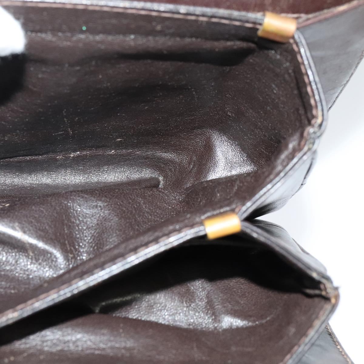 CELINE C Sulky Shoulder Bag Canvas Brown Gold Auth 121649