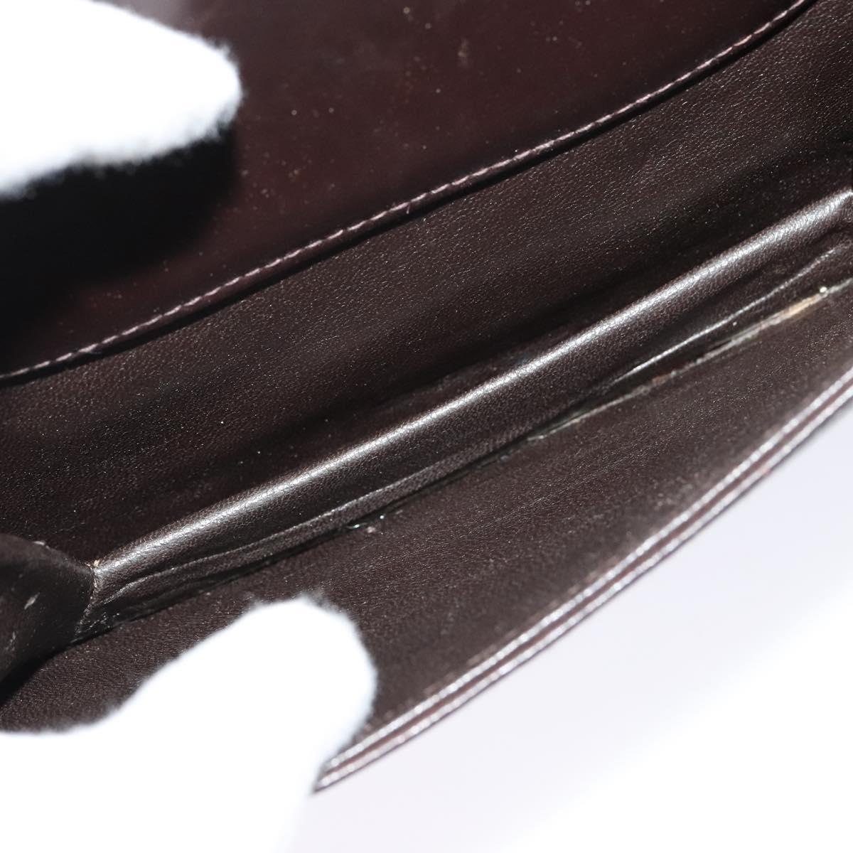 CELINE C Sulky Shoulder Bag Canvas Brown Gold Auth 121649