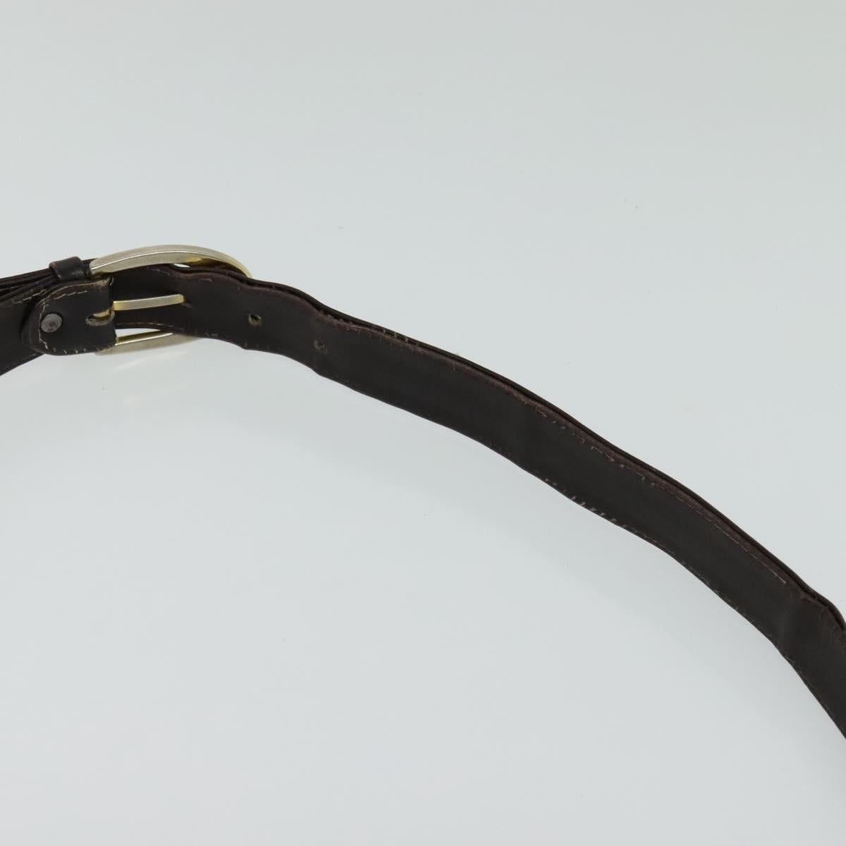 CELINE C Sulky Shoulder Bag Canvas Brown Gold Auth 121649