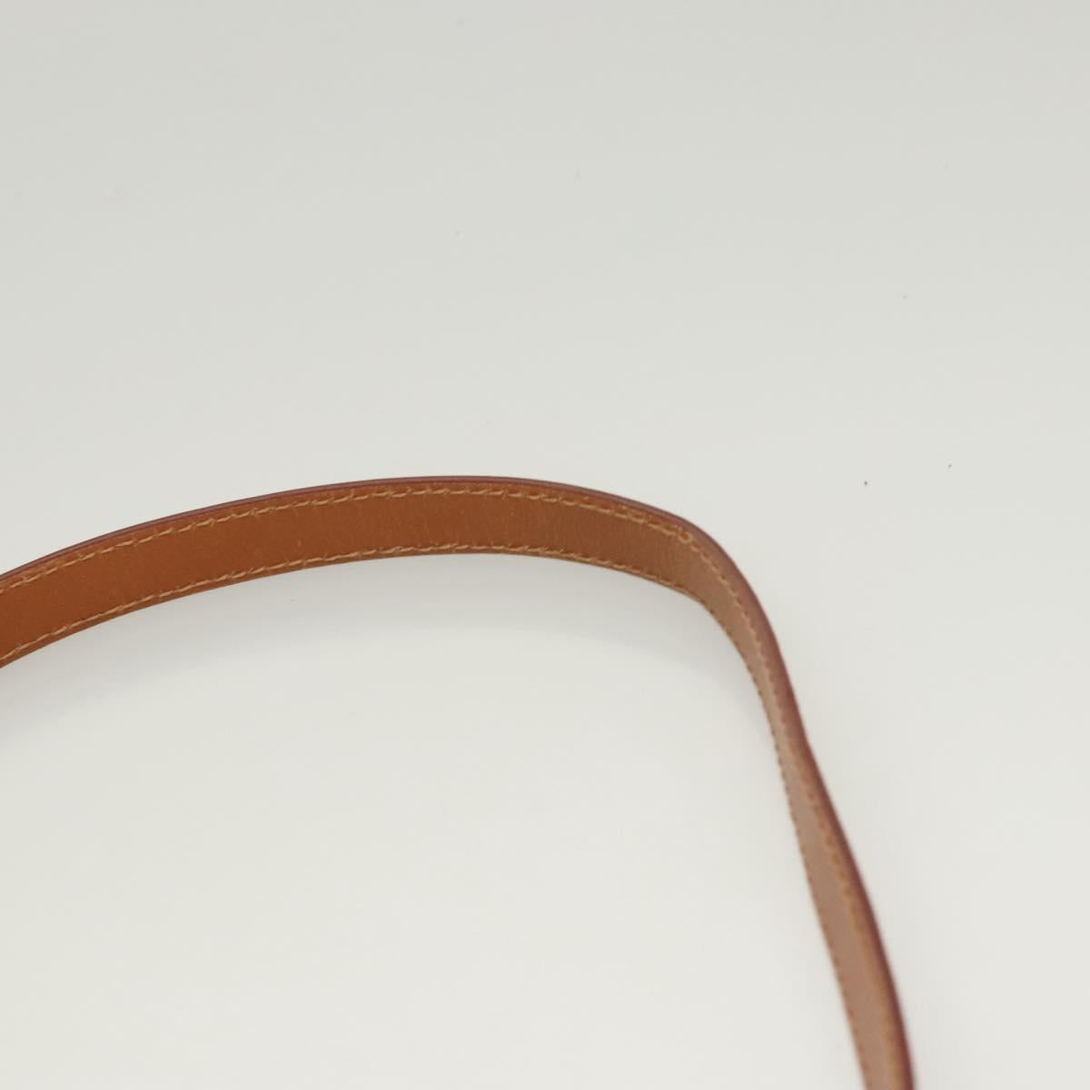 Salvatore Ferragamo Accessory Pouch Nylon Yellow Silver Auth 121659