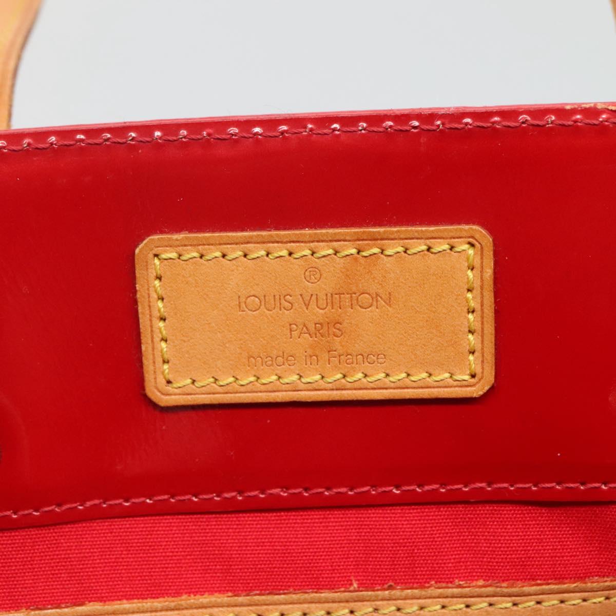 LOUIS VUITTON Monogram Vernis Reade MM Hand Bag Red Rouge M91086 LV Auth 121668