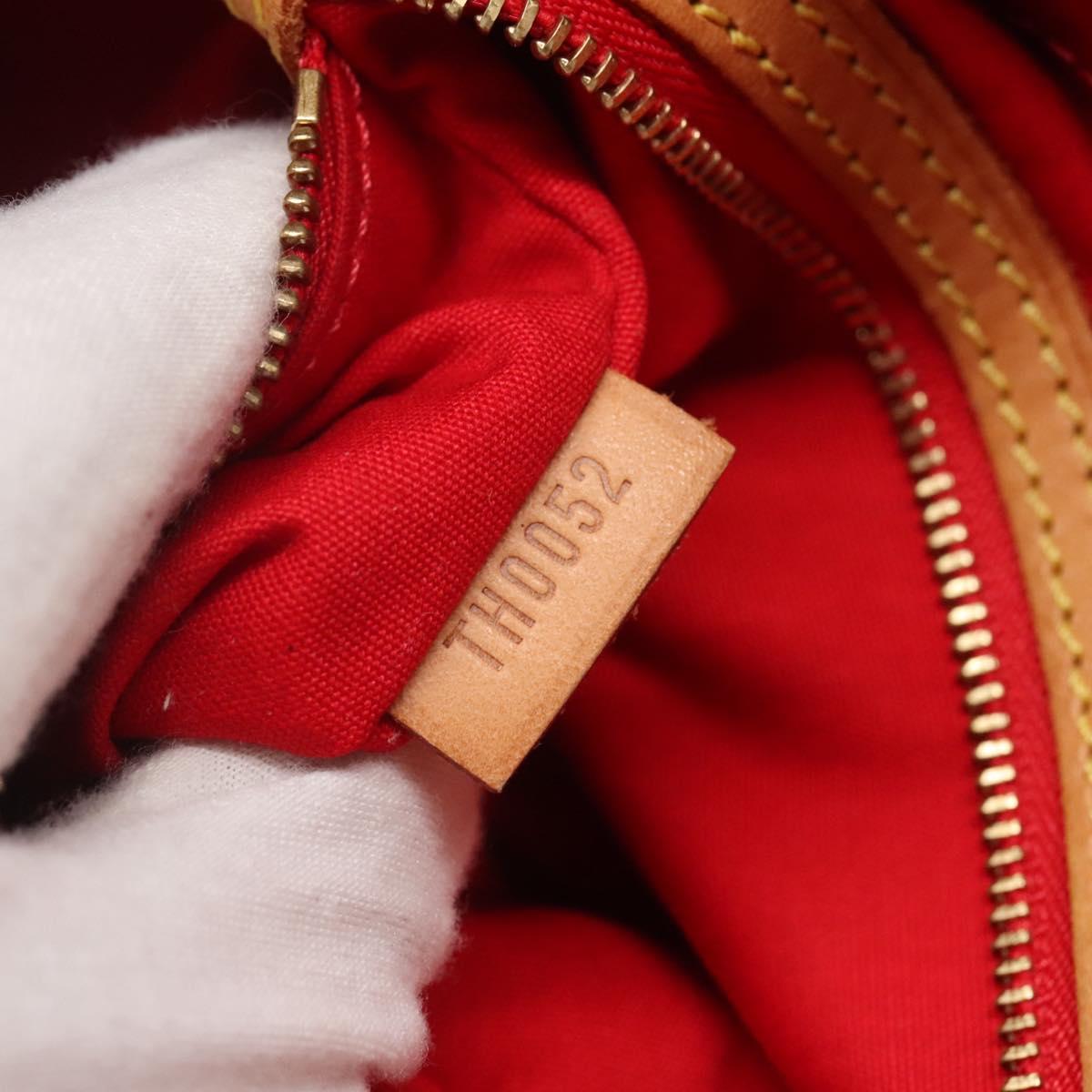 LOUIS VUITTON Monogram Vernis Reade MM Hand Bag Red Rouge M91086 LV Auth 121668