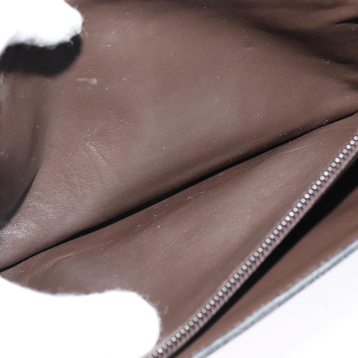 CELINE C Sulky Shoulder Bag Canvas Brown Gold Auth 121678