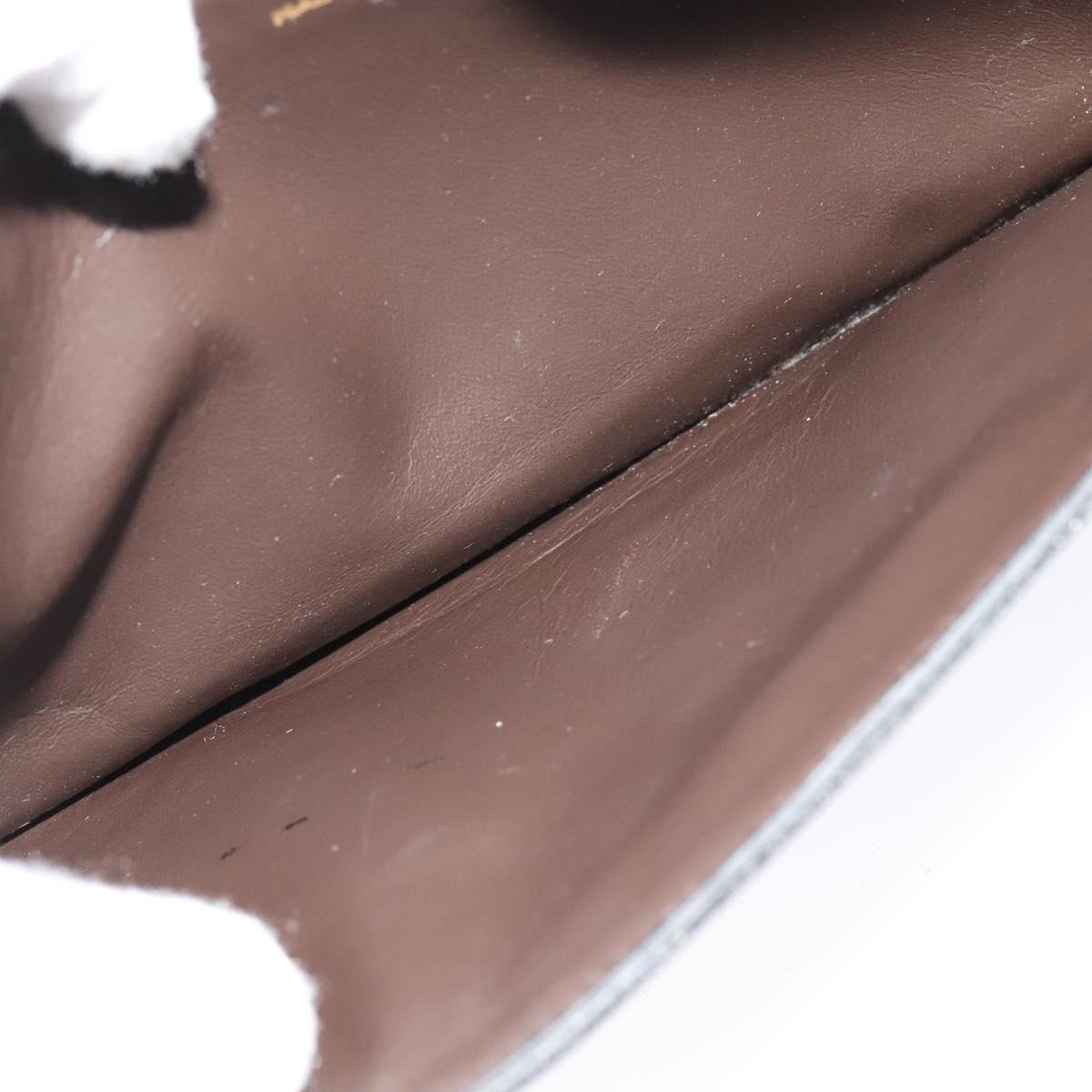 CELINE C Sulky Shoulder Bag Canvas Brown Gold Auth 121678