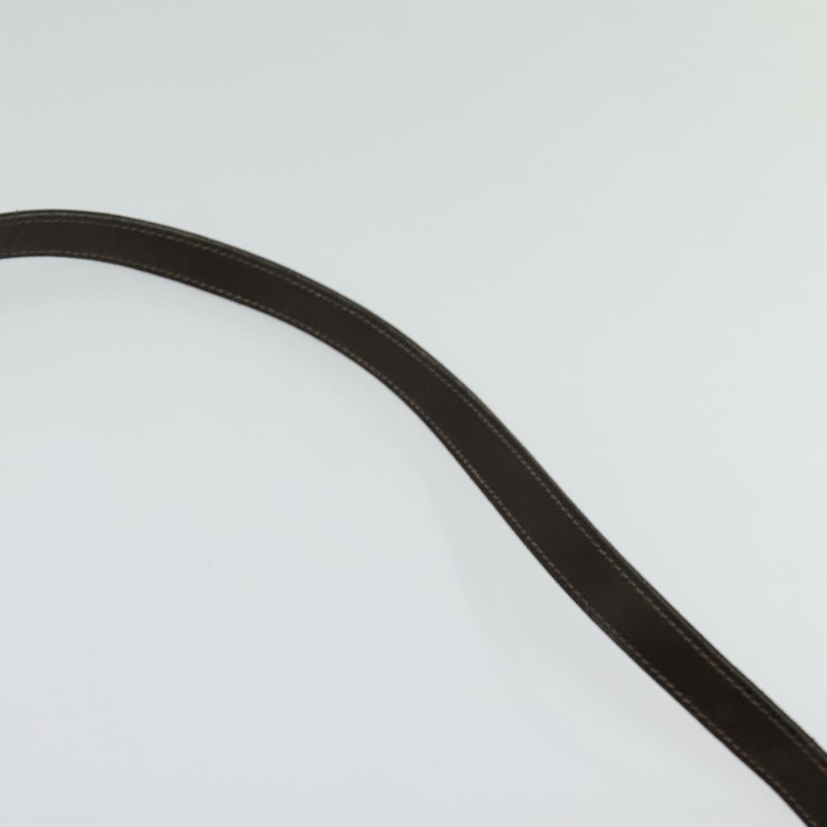 CELINE C Sulky Shoulder Bag Canvas Brown Gold Auth 121678