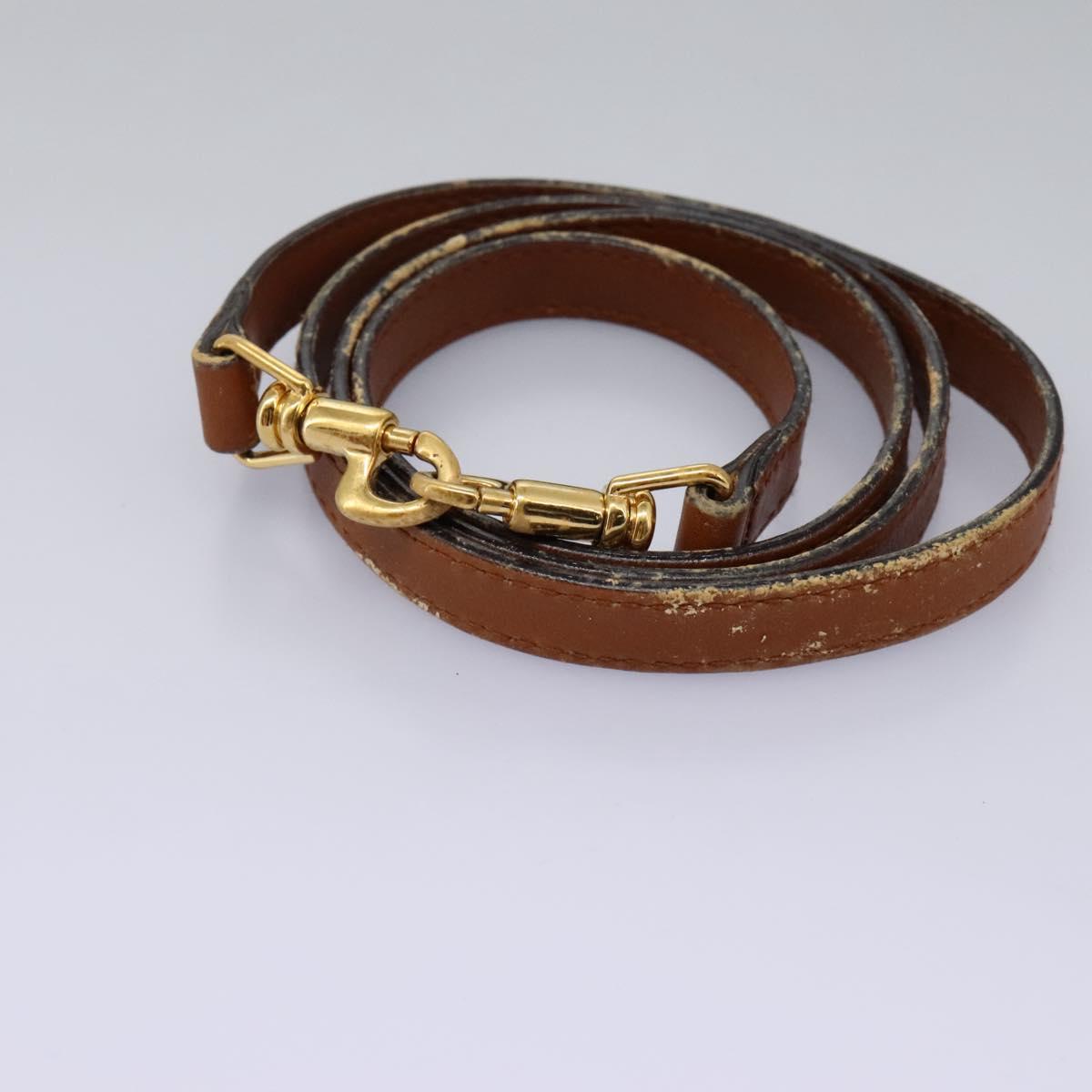 GUCCI Bamboo Hand Bag Leather 2way Brown Gold 000 2865 0290 Auth 121698
