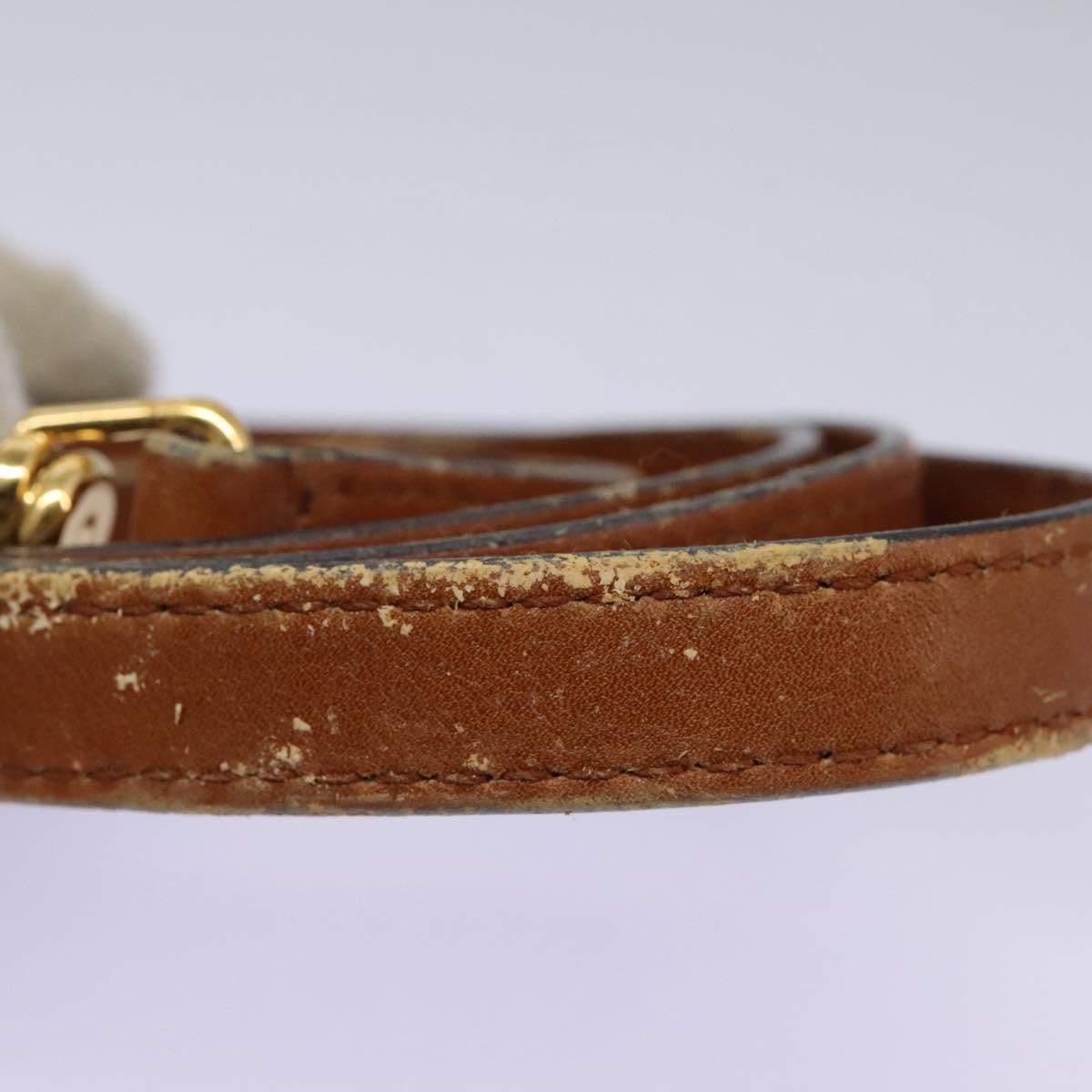 GUCCI Bamboo Hand Bag Leather 2way Brown Gold 000 2865 0290 Auth 121698