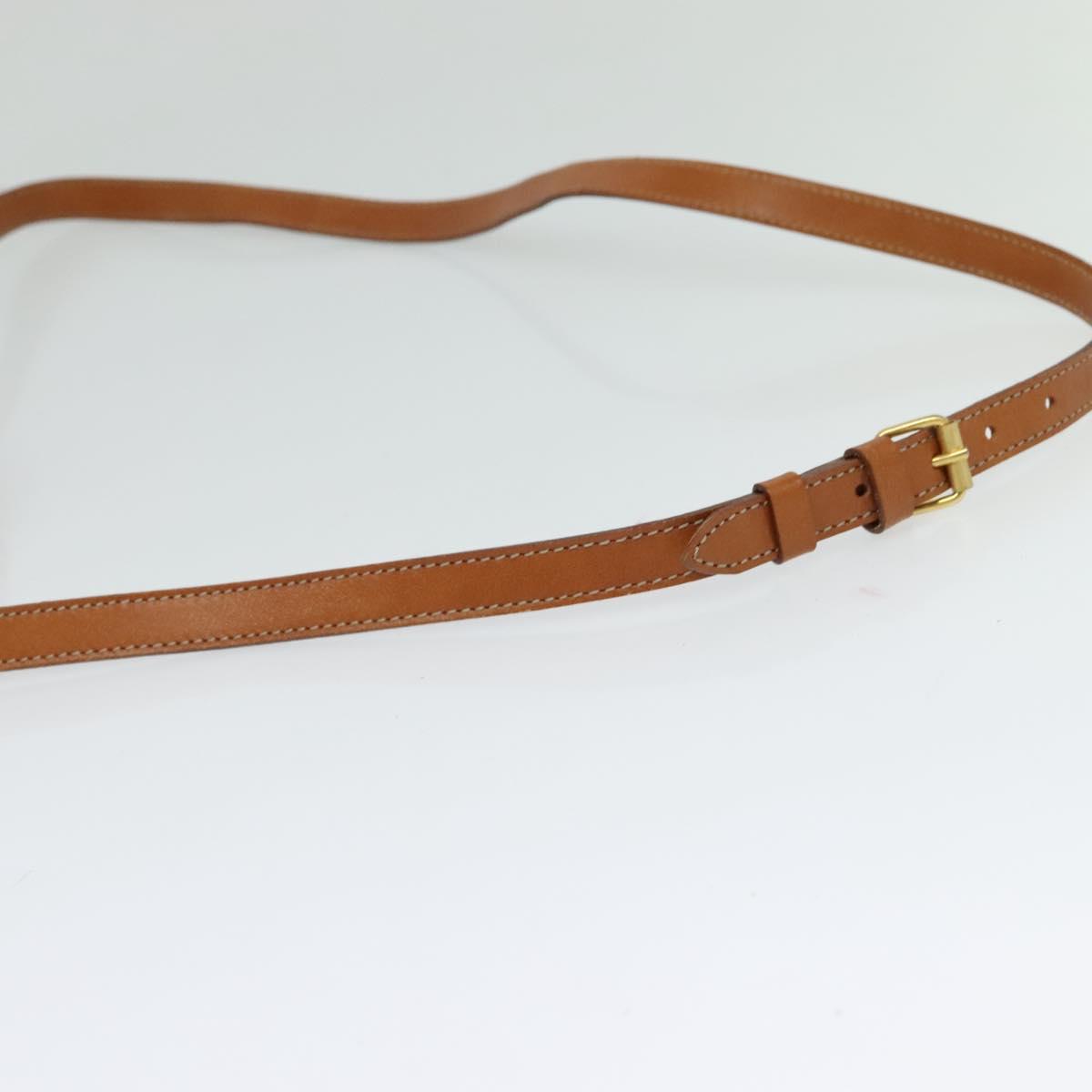 CELINE Macadam Canvas Hand Bag PVC Leather 2way Brown Gold Auth 121807