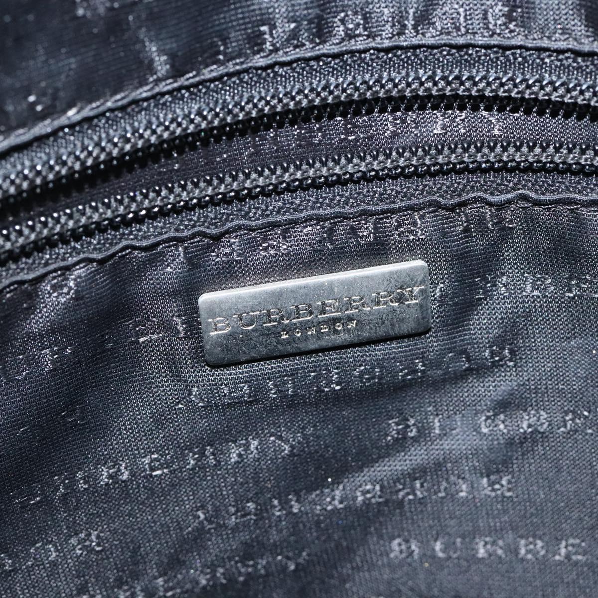 BURBERRY Nova Check Tote Bag PVC Beige Silver Auth 121809