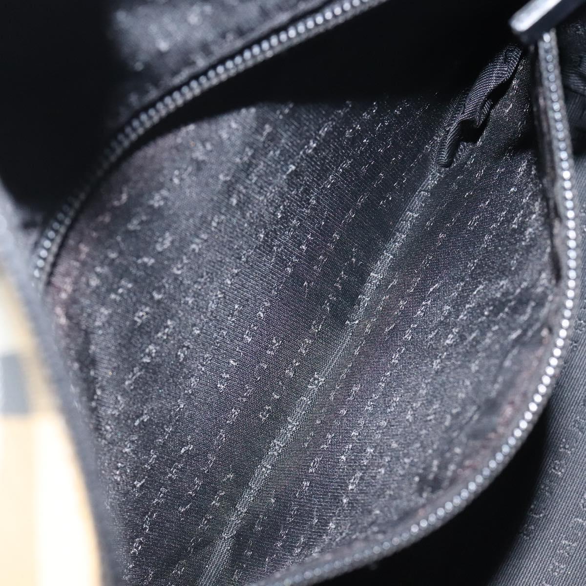 BURBERRY Nova Check Tote Bag PVC Beige Silver Auth 121809