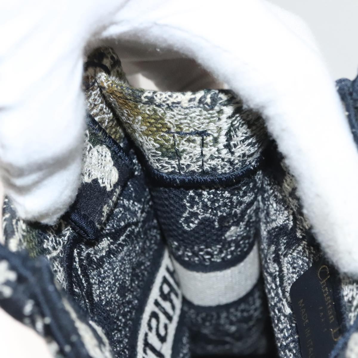 Christian Dior Mini Vertical Hand Bag Canvas 2way Black Auth 121850