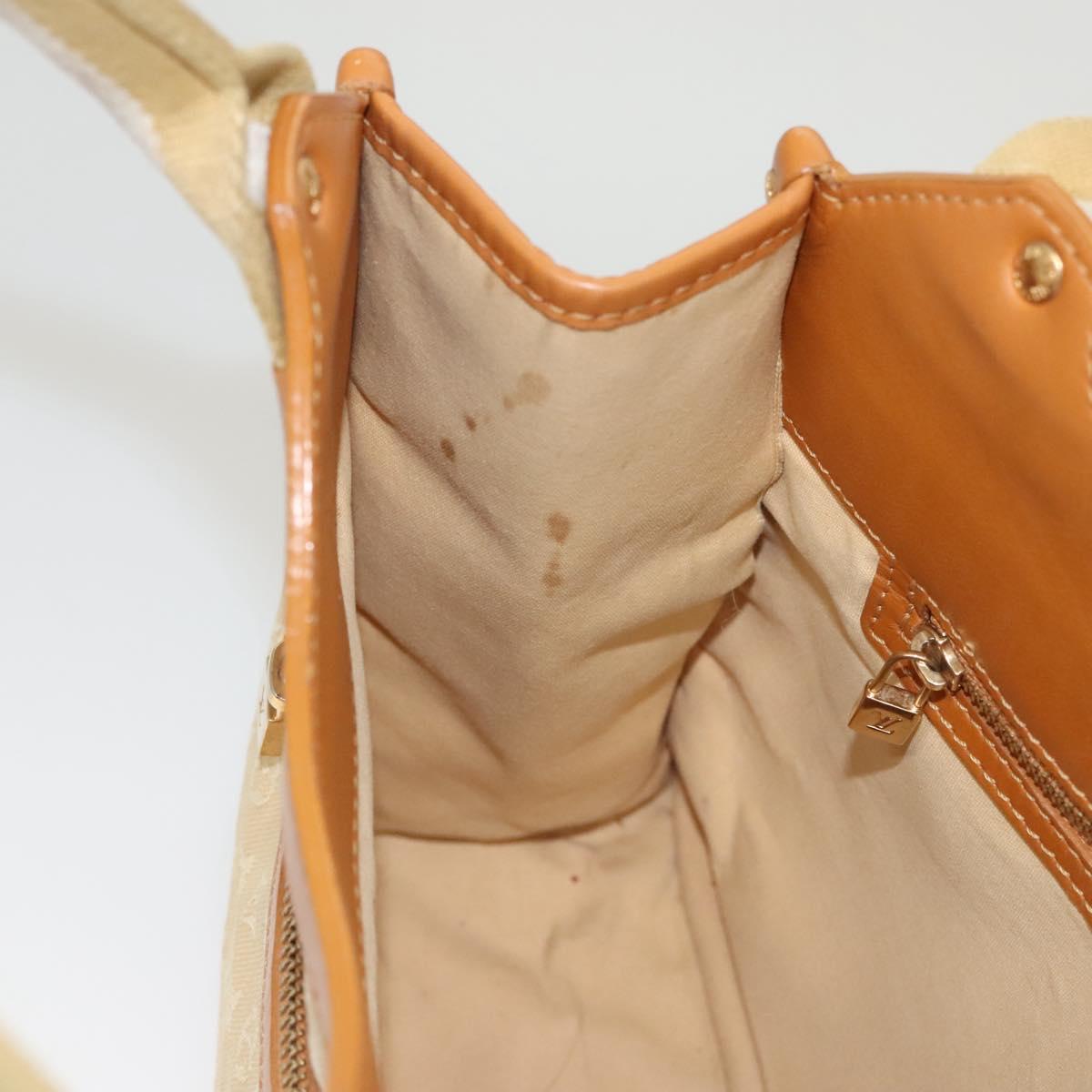 LOUIS VUITTON Monogram Mini Sac Catline Tote Bag Beige M92328 LV Auth 121864