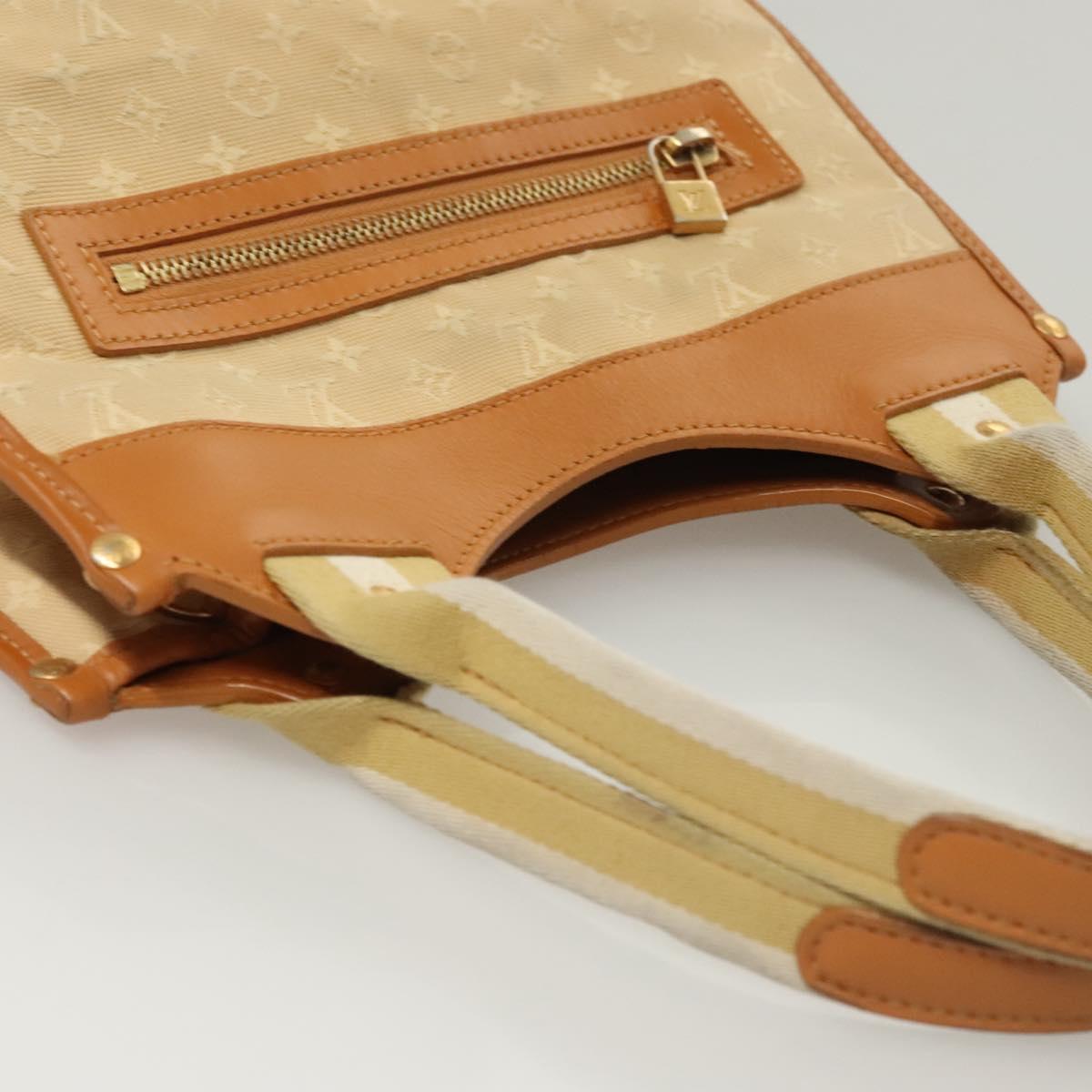 LOUIS VUITTON Monogram Mini Sac Catline Tote Bag Beige M92328 LV Auth 121864