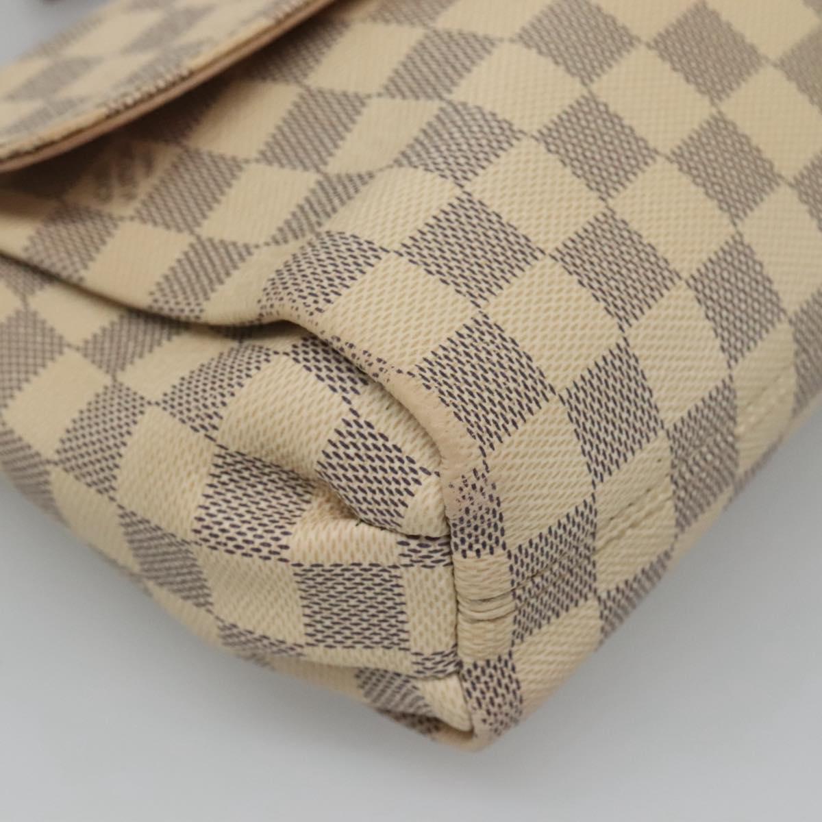 LOUIS VUITTON Damier Azur Croisette Hand Bag 2way N41581 LV Auth 121869