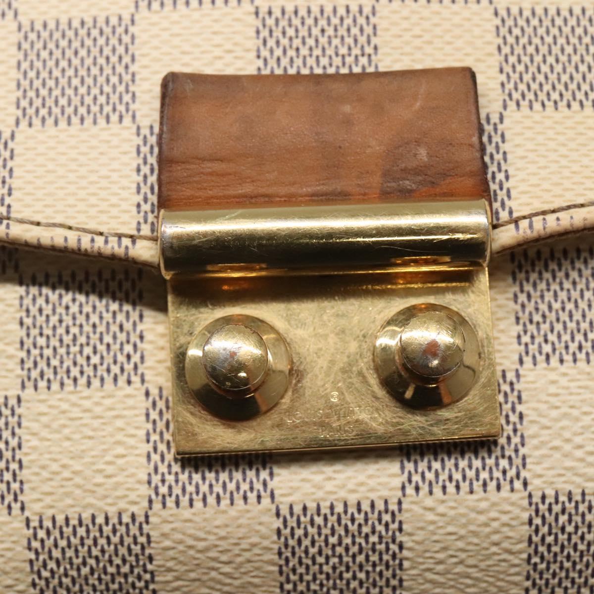 LOUIS VUITTON Damier Azur Croisette Hand Bag 2way N41581 LV Auth 121869