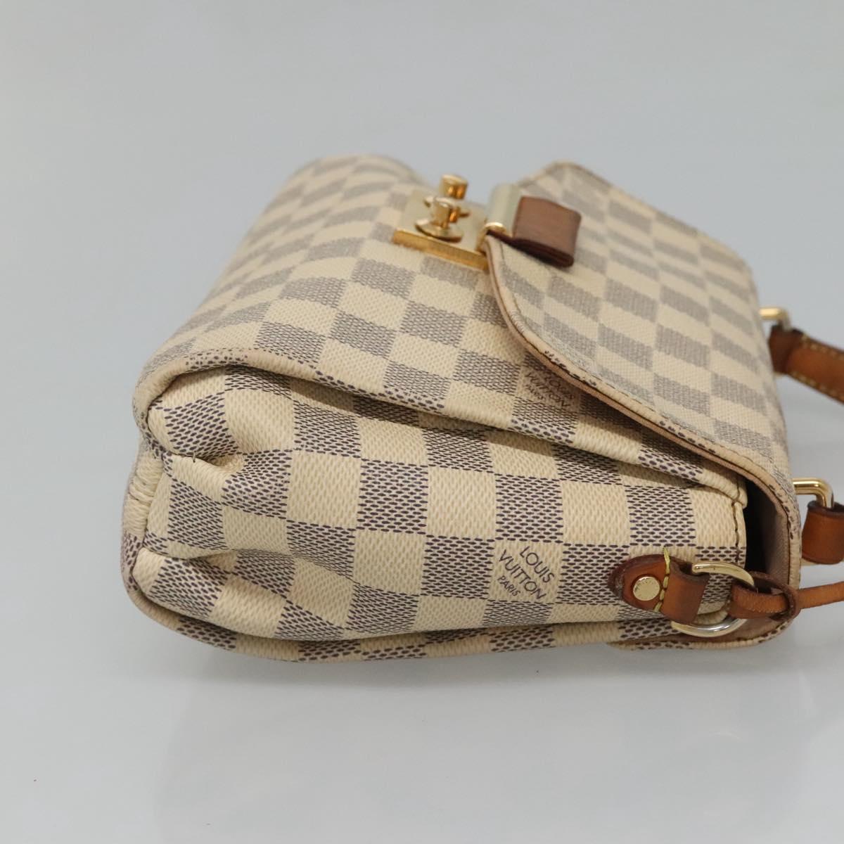 LOUIS VUITTON Damier Azur Croisette Hand Bag 2way N41581 LV Auth 121869