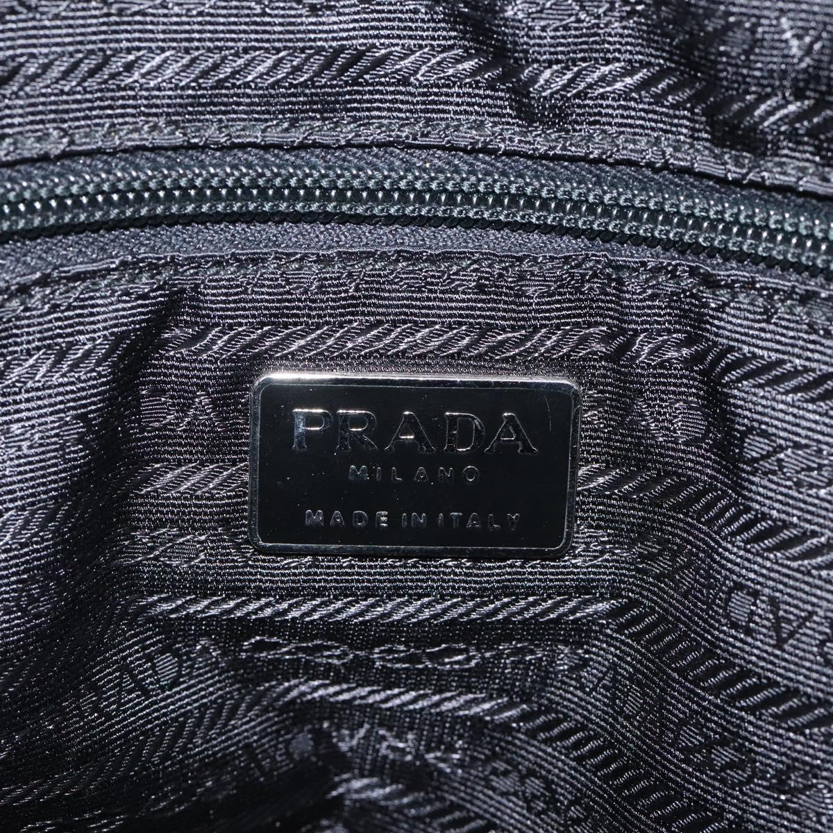 PRADA Hand Bag Leather Black Auth 121881