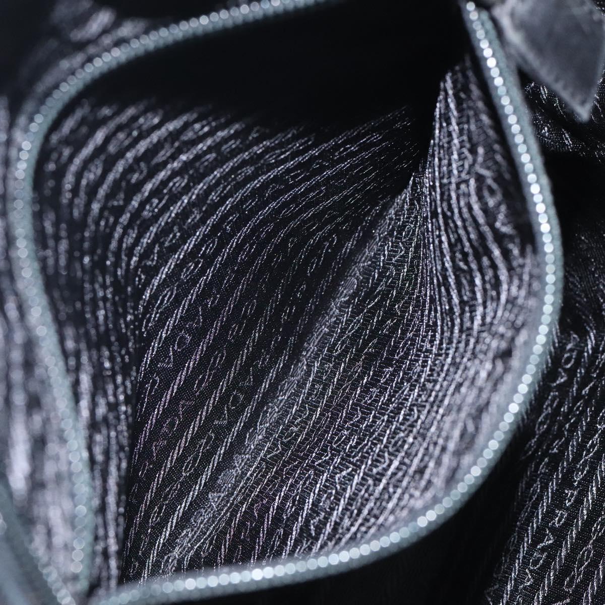 PRADA Hand Bag Leather Black Auth 121881