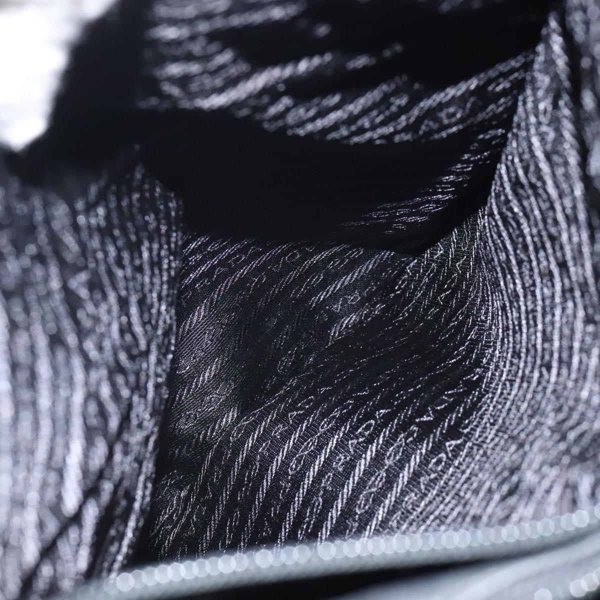 PRADA Hand Bag Leather Black Auth 121881