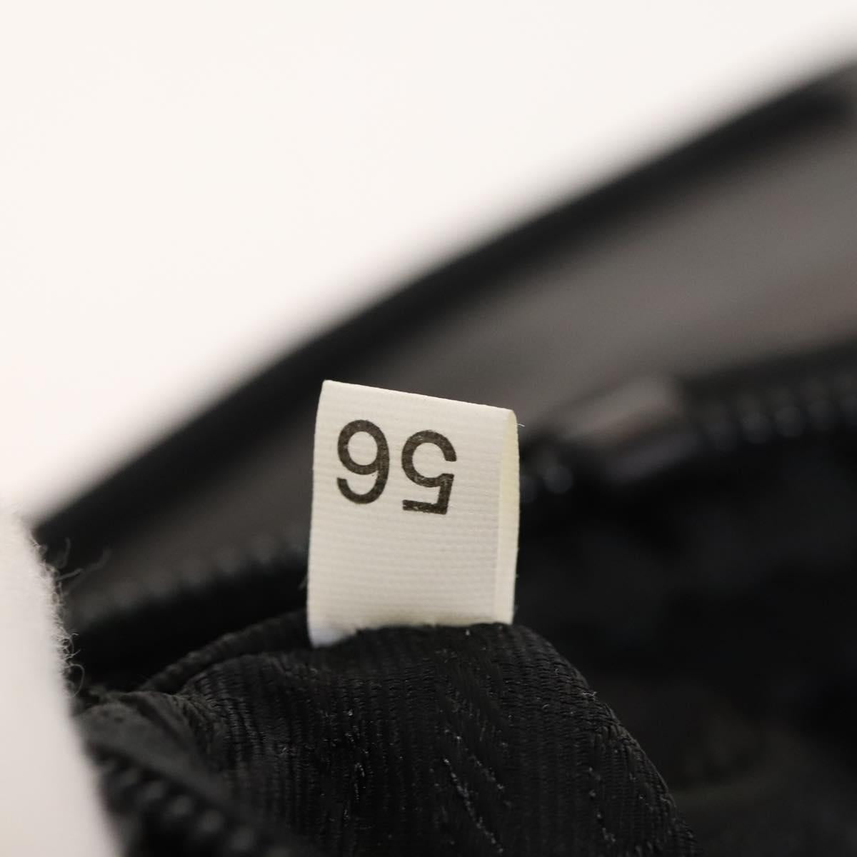 PRADA Boston Bag Nylon 2way Black Silver Auth 121883