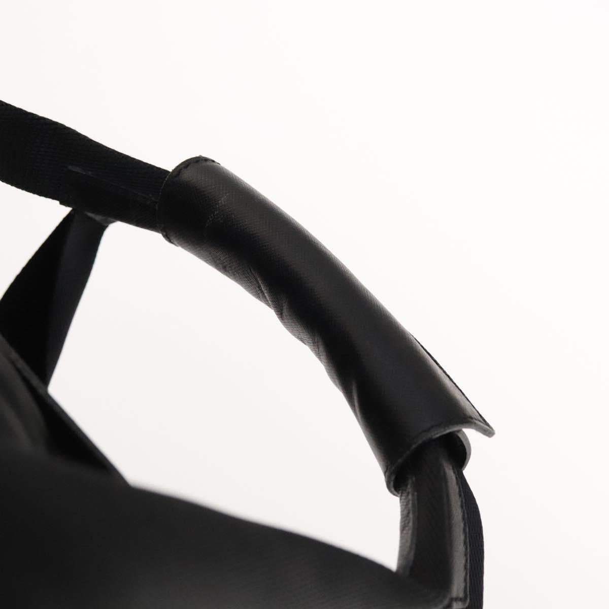 PRADA Boston Bag Nylon 2way Black Silver Auth 121883