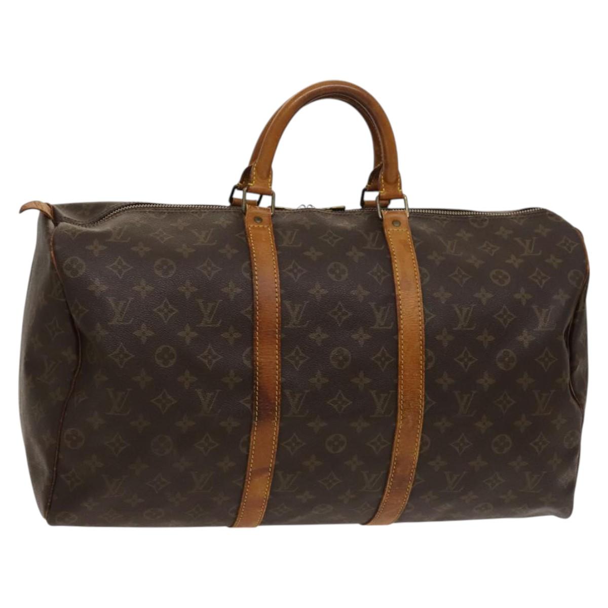 LOUIS VUITTON Monogram Keepall 50 Boston Bag M41426 LV Auth 121904