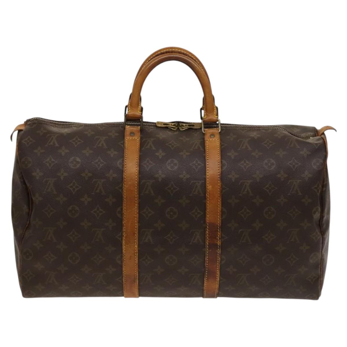 LOUIS VUITTON Monogram Keepall 50 Boston Bag M41426 LV Auth 121904
