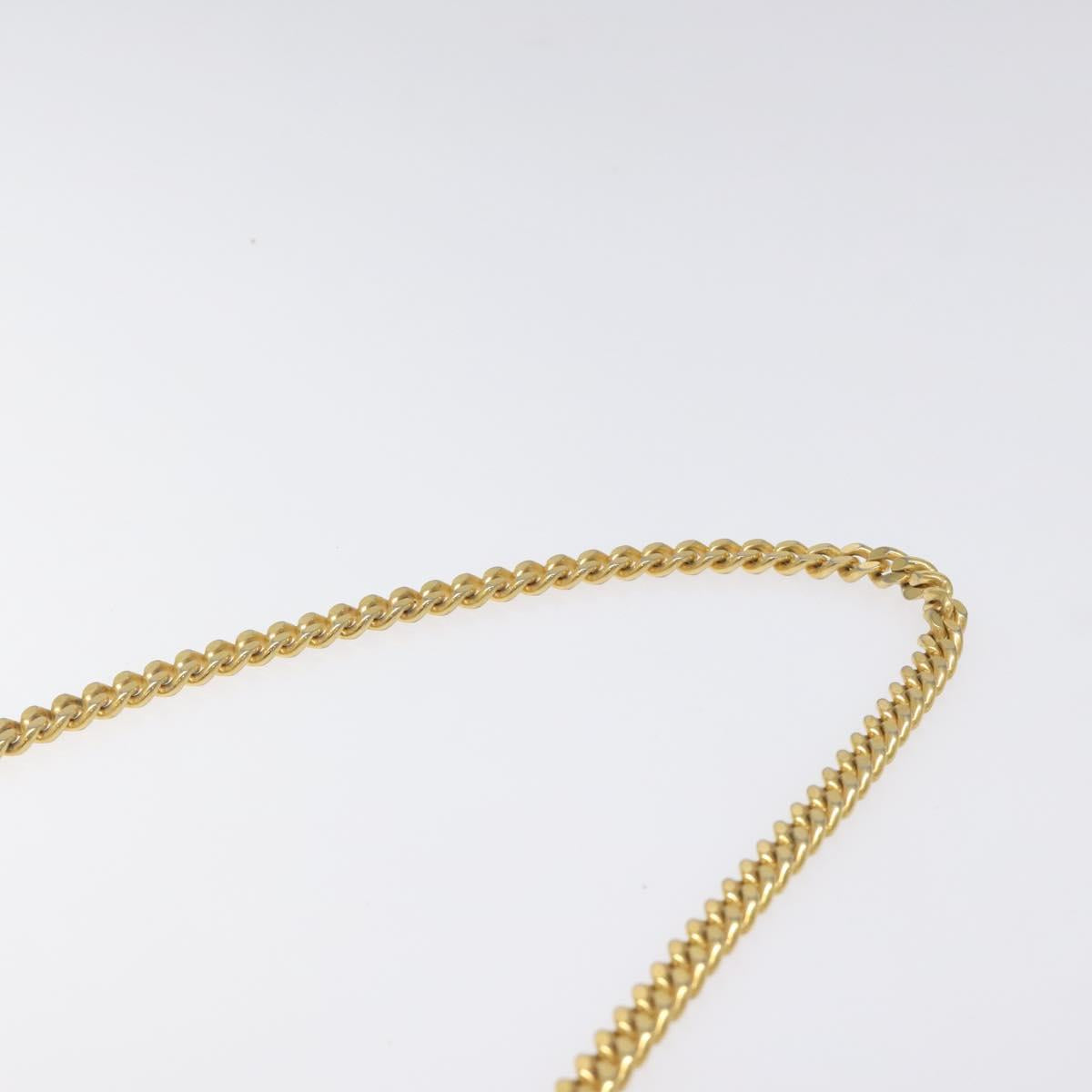 GUCCI Chain Shoulder Bag Leather Black Gold Auth 121927