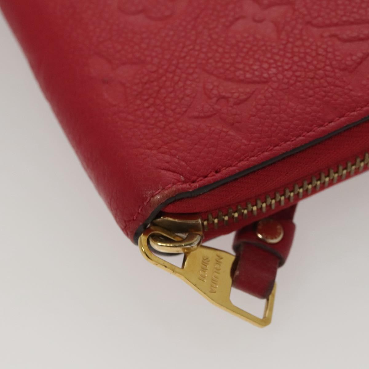 LOUIS VUITTON Monogram Empreinte Zippy Wallet Glenard M83639 LV Auth 121941