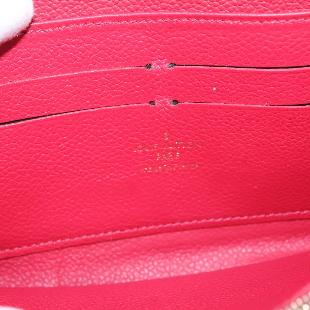 LOUIS VUITTON Monogram Empreinte Zippy Wallet Glenard M83639 LV Auth 121941