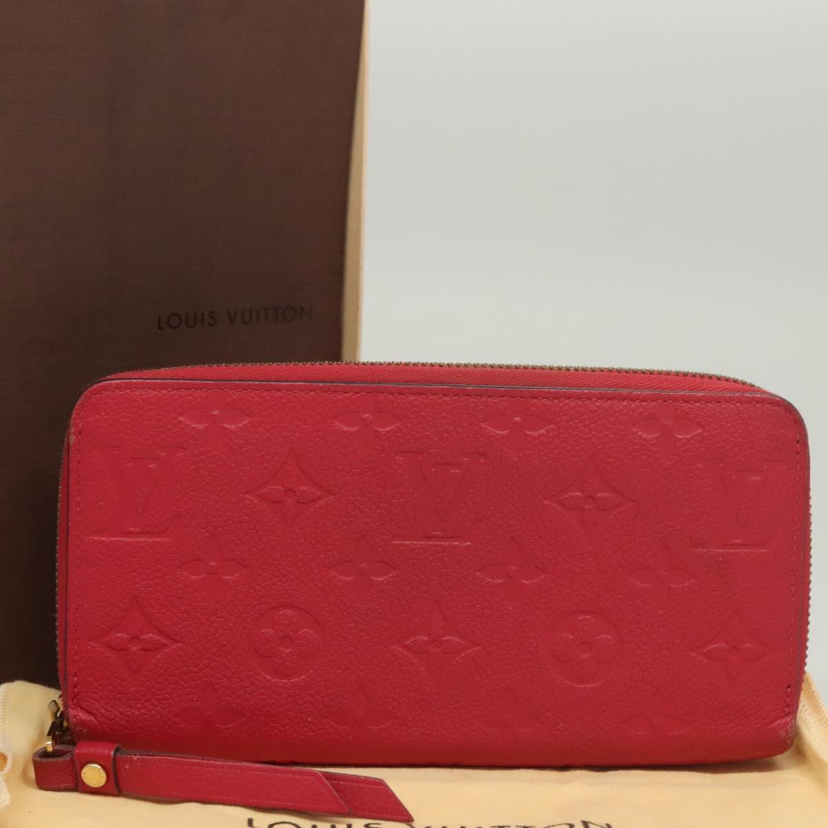 LOUIS VUITTON Monogram Empreinte Zippy Wallet Glenard M83639 LV Auth 121941