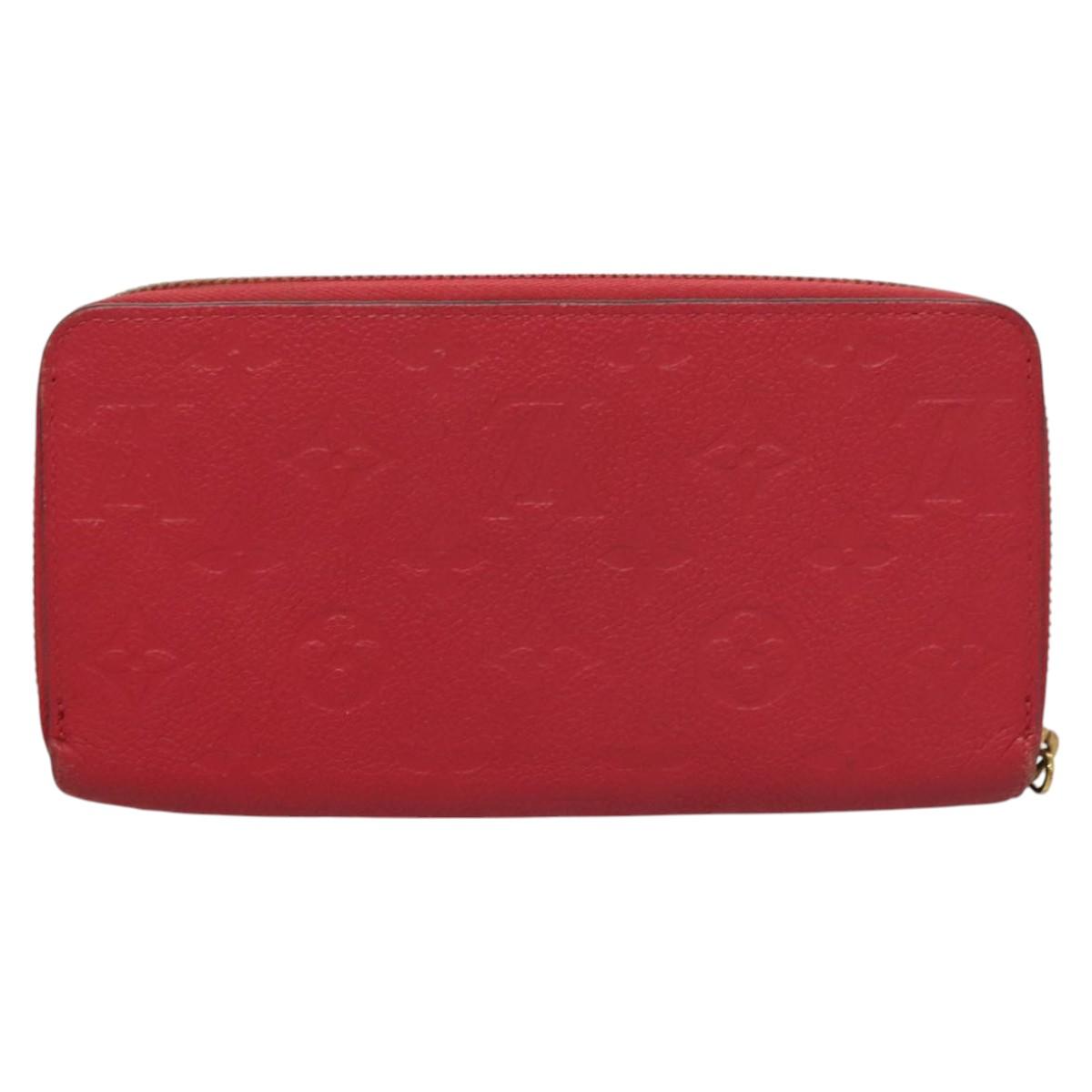 LOUIS VUITTON Monogram Empreinte Zippy Wallet Glenard M83639 LV Auth 121941