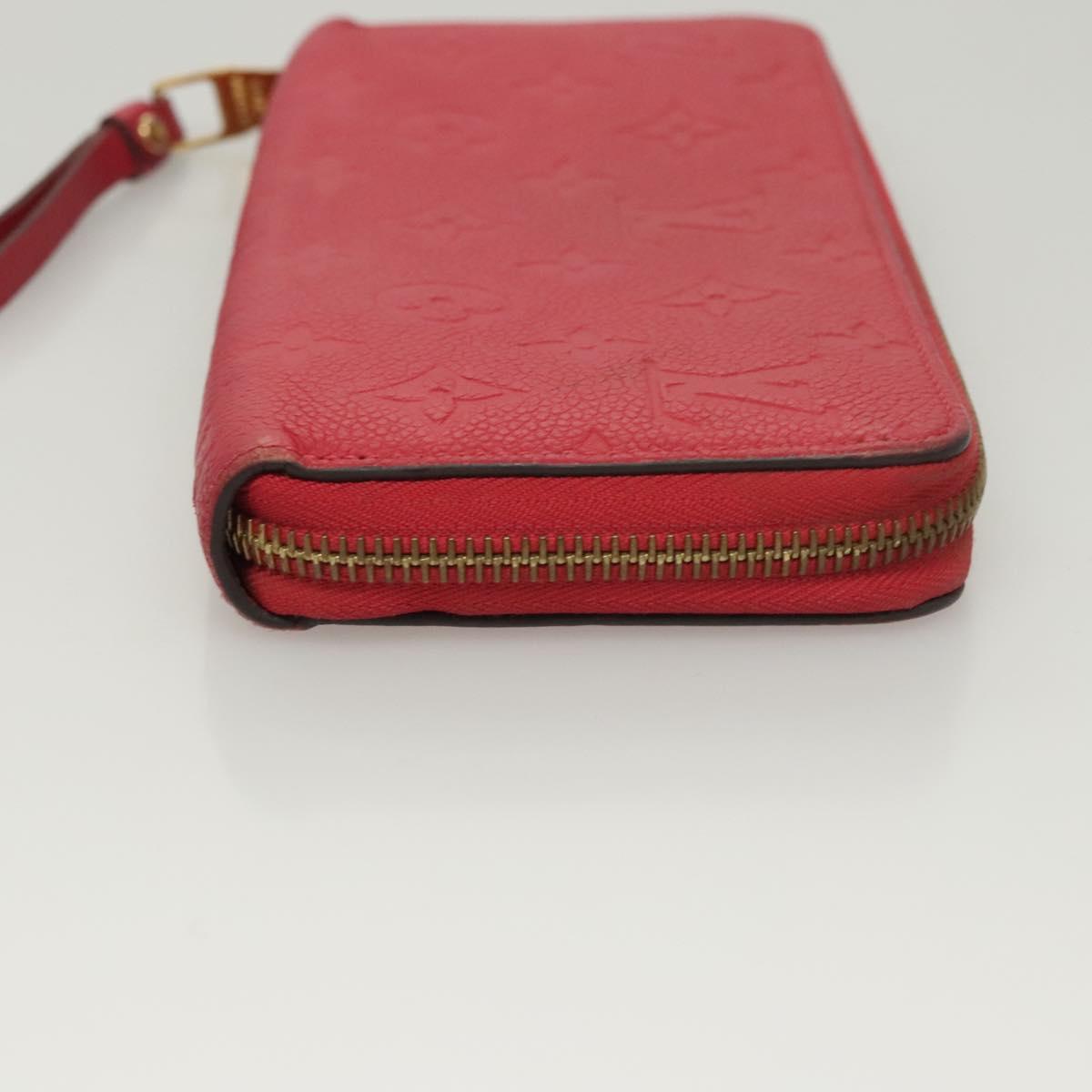 LOUIS VUITTON Monogram Empreinte Zippy Wallet Glenard M83639 LV Auth 121941