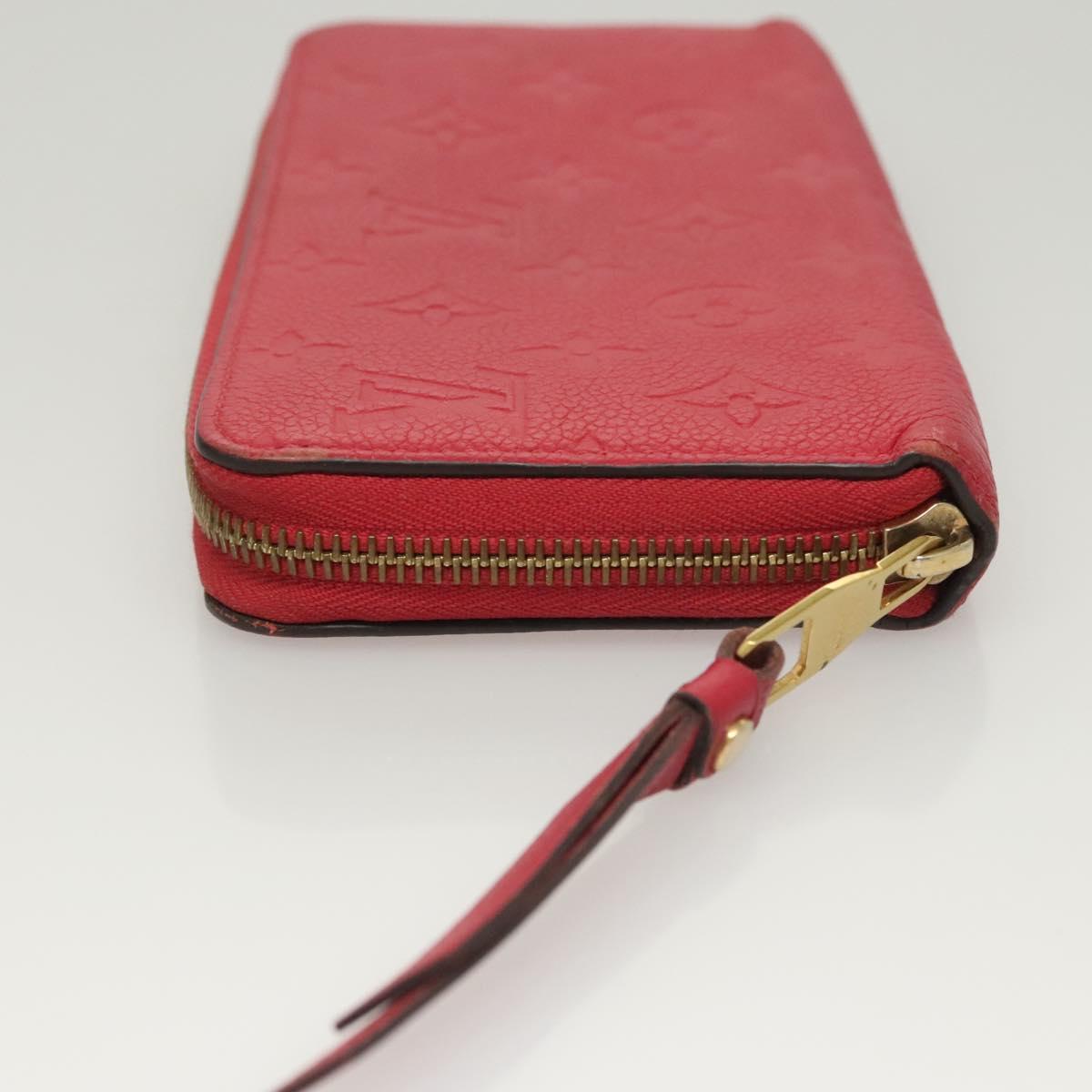 LOUIS VUITTON Monogram Empreinte Zippy Wallet Glenard M83639 LV Auth 121941