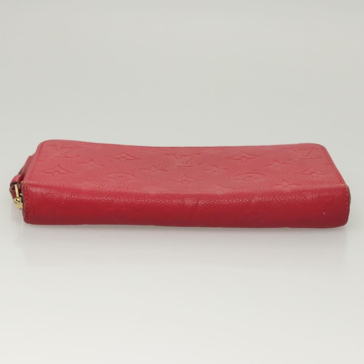 LOUIS VUITTON Monogram Empreinte Zippy Wallet Glenard M83639 LV Auth 121941