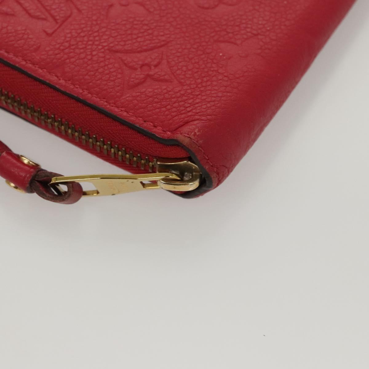 LOUIS VUITTON Monogram Empreinte Zippy Wallet Glenard M83639 LV Auth 121941