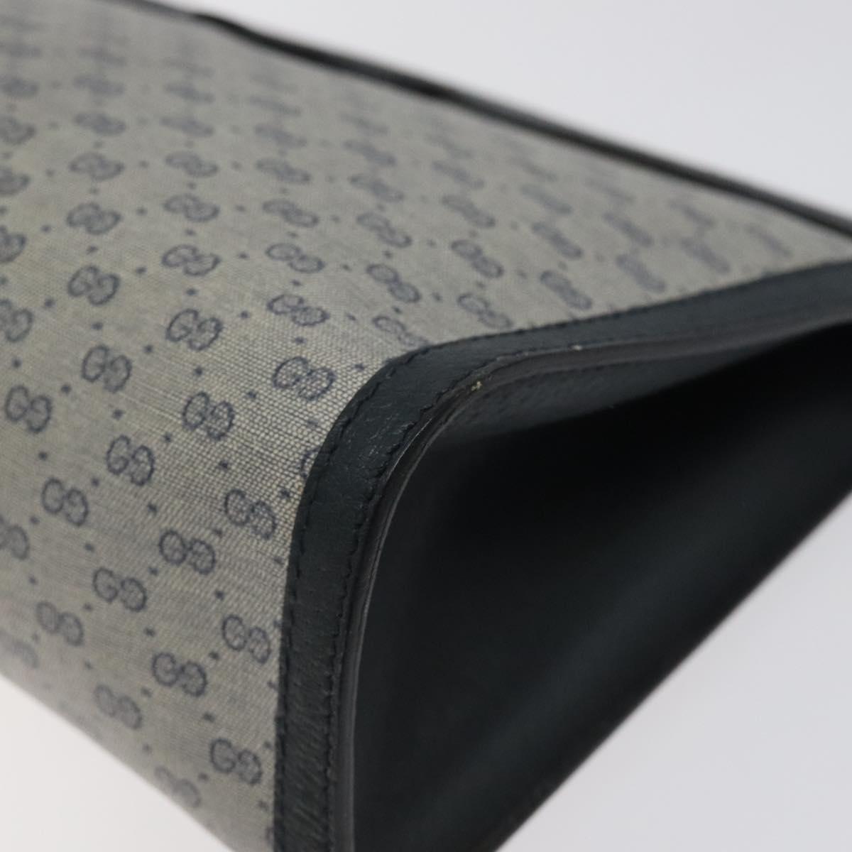 GUCCI Micro GG Supreme Clutch Bag PVC Navy 014 123 0102 Auth 121946