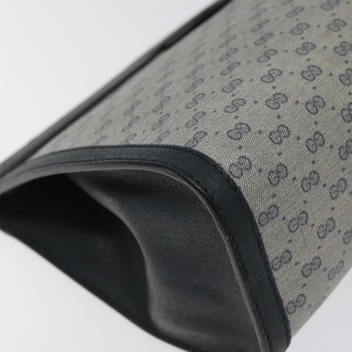 GUCCI Micro GG Supreme Clutch Bag PVC Navy 014 123 0102 Auth 121946