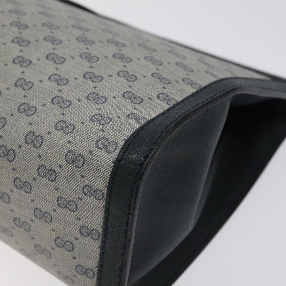 GUCCI Micro GG Supreme Clutch Bag PVC Navy 014 123 0102 Auth 121946