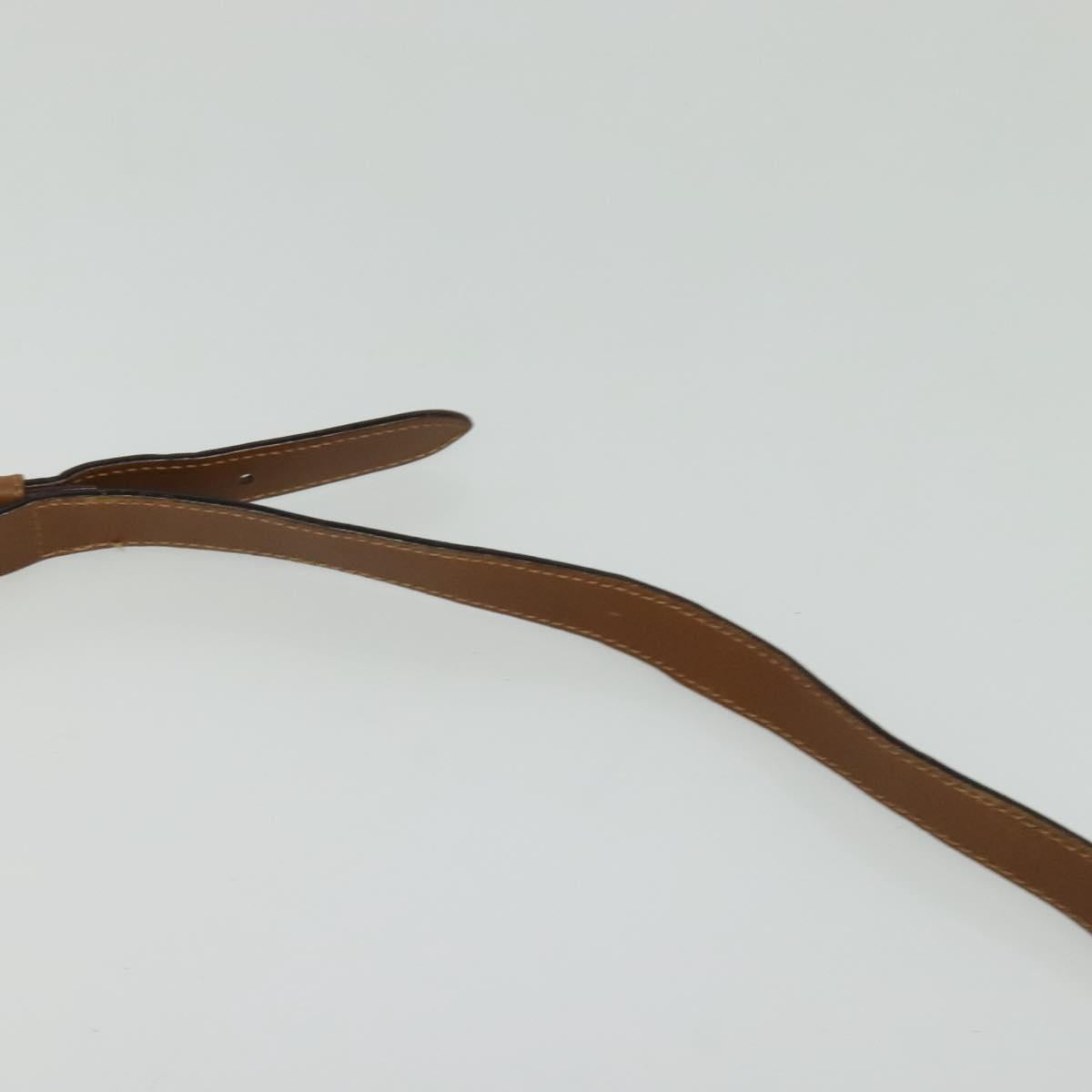 Salvatore Ferragamo Hand Bag Leather 2way Brown Gold Auth 121973