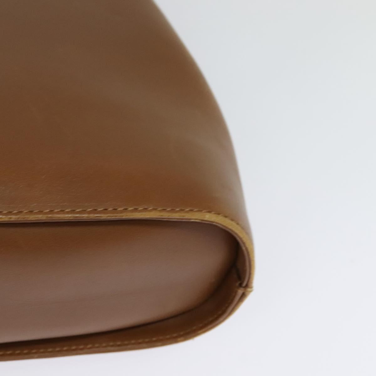 Salvatore Ferragamo Hand Bag Leather 2way Brown Gold Auth 121973