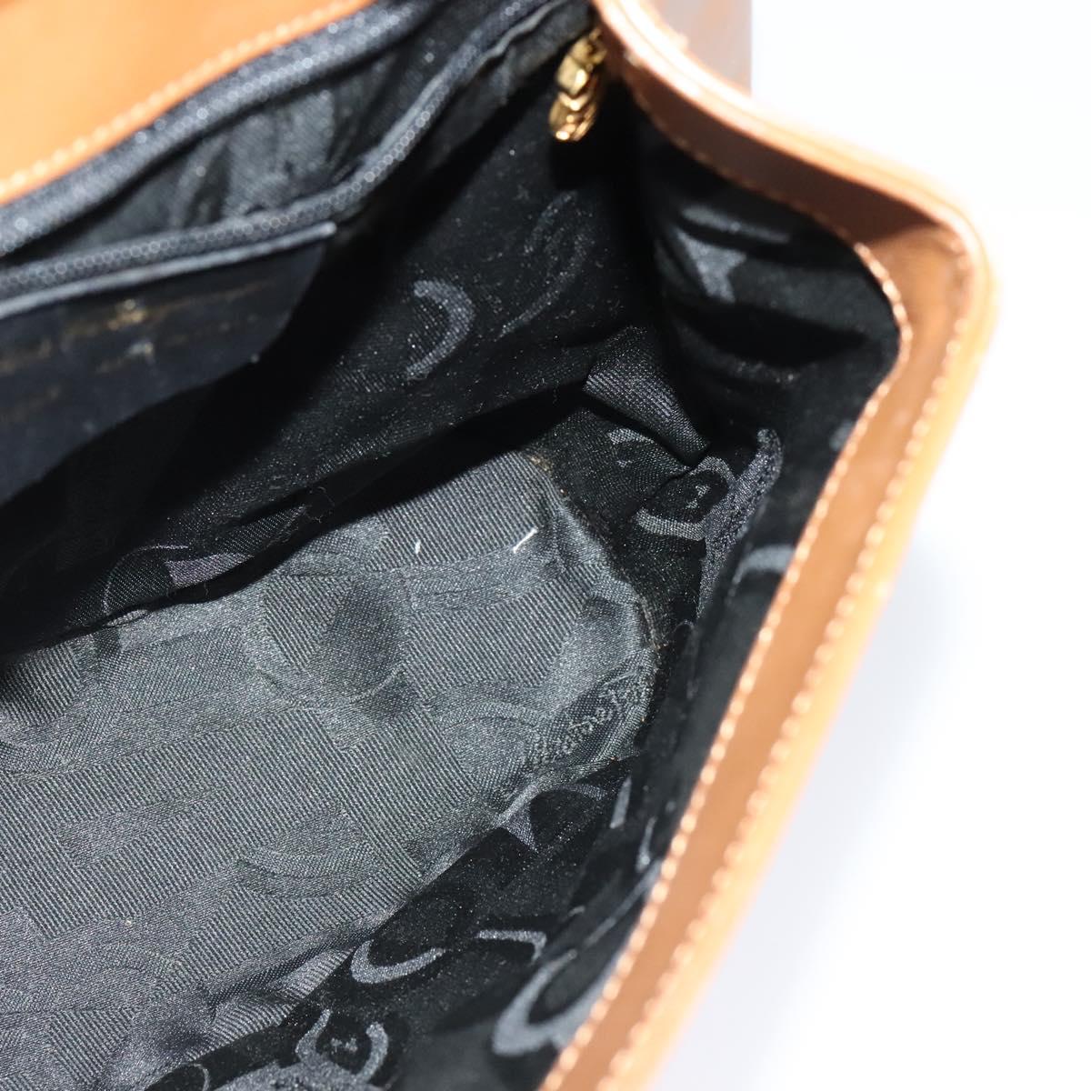 Salvatore Ferragamo Hand Bag Leather 2way Brown Gold Auth 121973