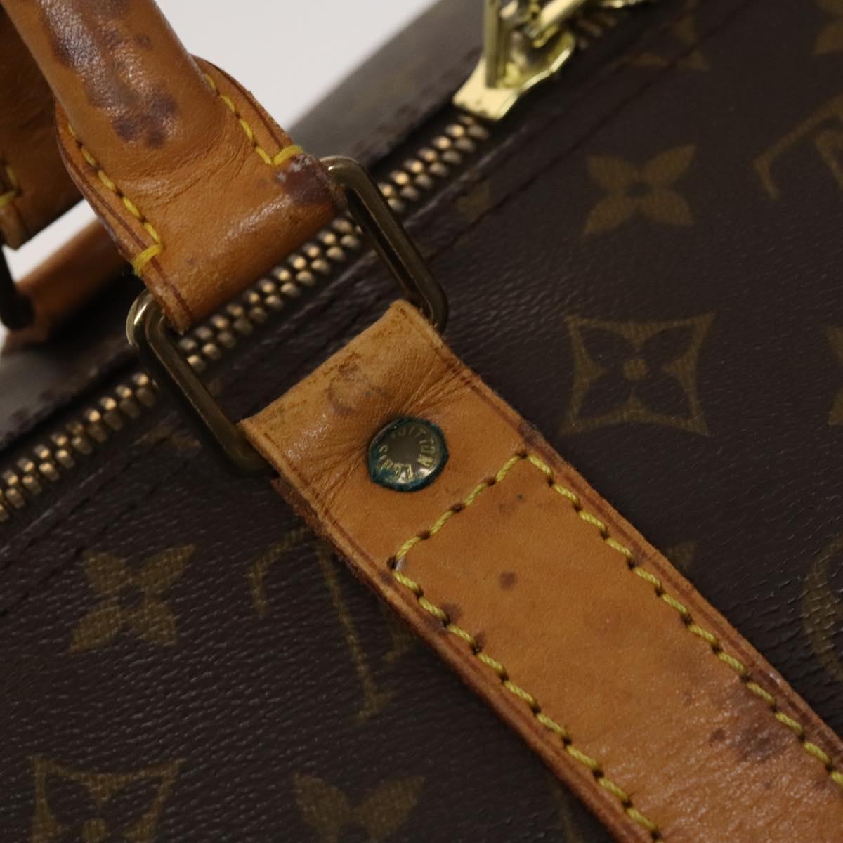 LOUIS VUITTON Monogram Keepall 55 Boston Bag M41424 LV Auth 121987