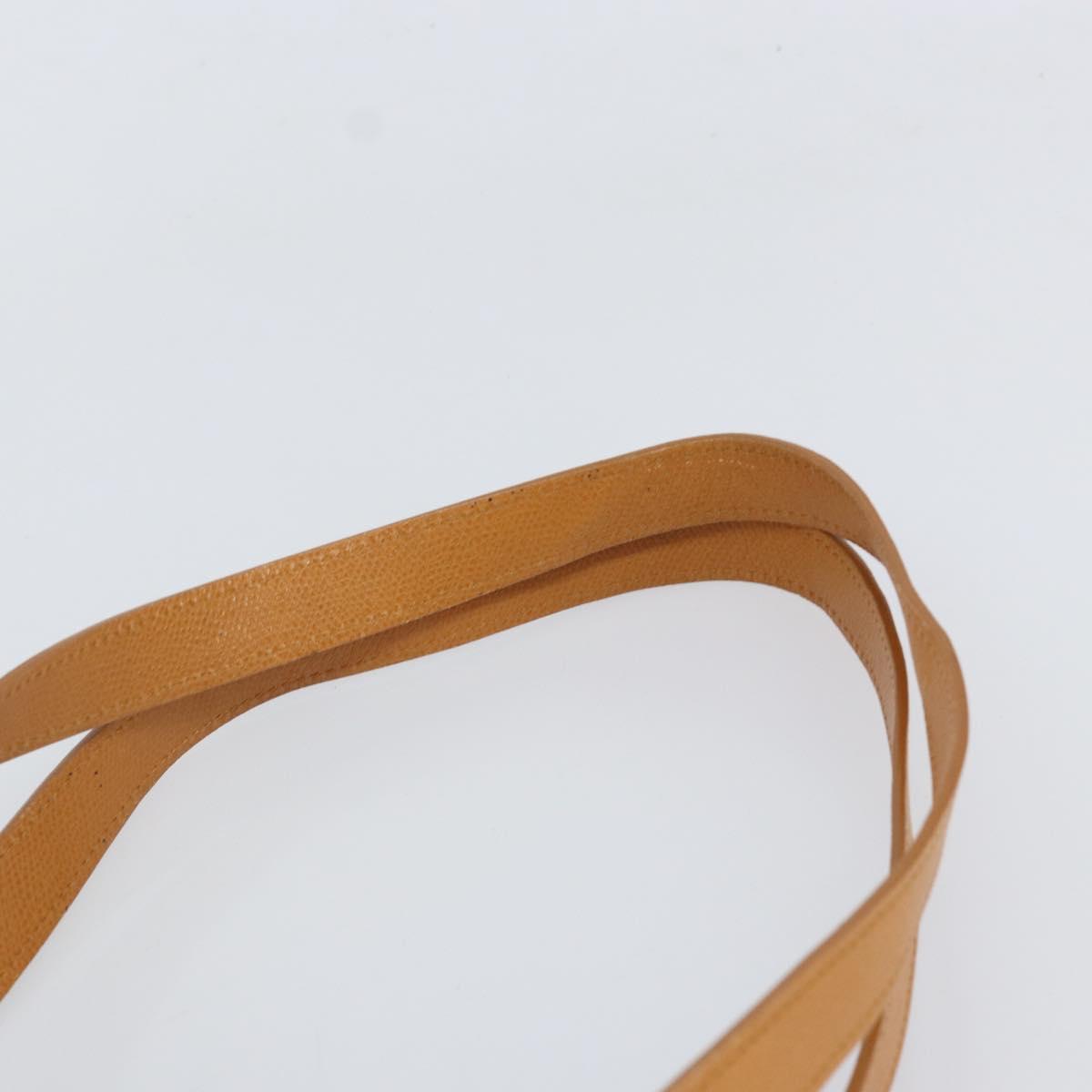 SAINT LAURENT Shoulder Bag Leather Brown Gold Auth 122006