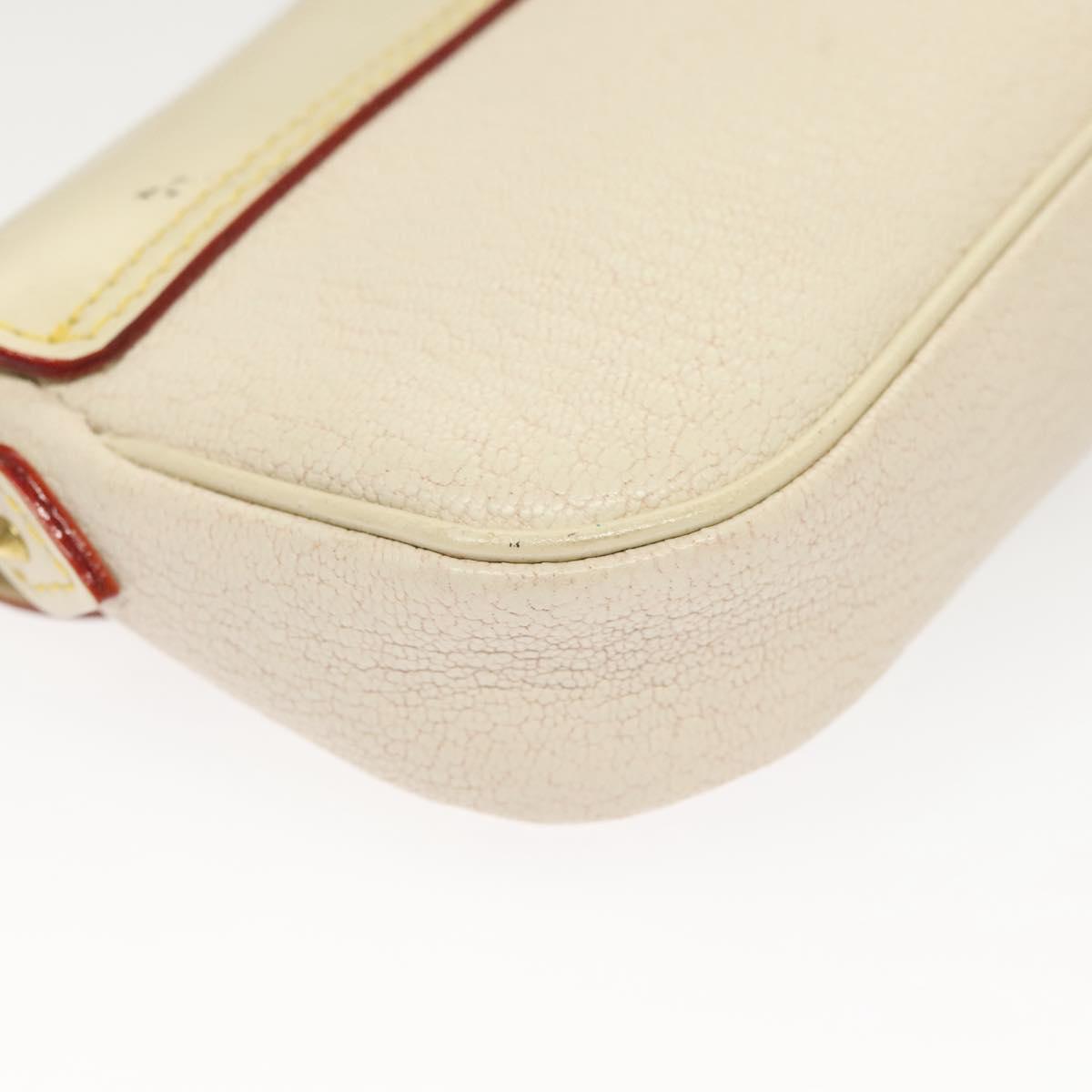 LOUIS VUITTON Suhari Precieux Accessory Pouch White M91774 LV Auth 122020