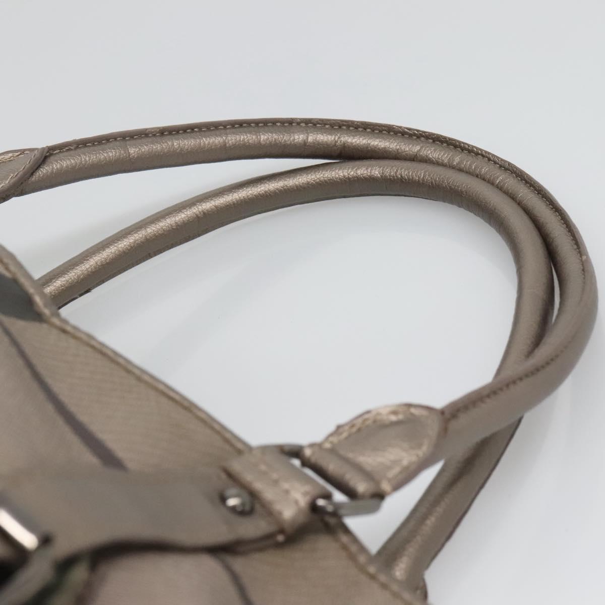 BURBERRY Nova Check Tote Bag PVC Gray Auth 122024